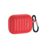 Θήκη Hoco WB20 Fenix Liquid Silicone Protective Κόκκινη για Airpods Pro με Λουράκι - Image 3
