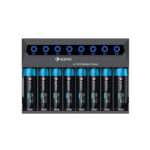 Φορτιστής Μπαταριών EiZfan Air M8  Intelligent Li-ion 3.7V 21700 20700 18650 8 Θέσεων και Φορτιστής Αυτοκινήτου