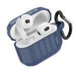 Θήκη Hoco WB22 Glory Series Silicone Protective Case Σκούρο Μπλε για AirPods 2021 (3ης γενιάς) με Κρίκο - Image 4