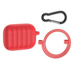 Θήκη Hoco WB22 Glory Series Silicone Protective Case Κόκκινο για AirPods 2021 (3ης γενιάς) με Γάντζο - Image 3