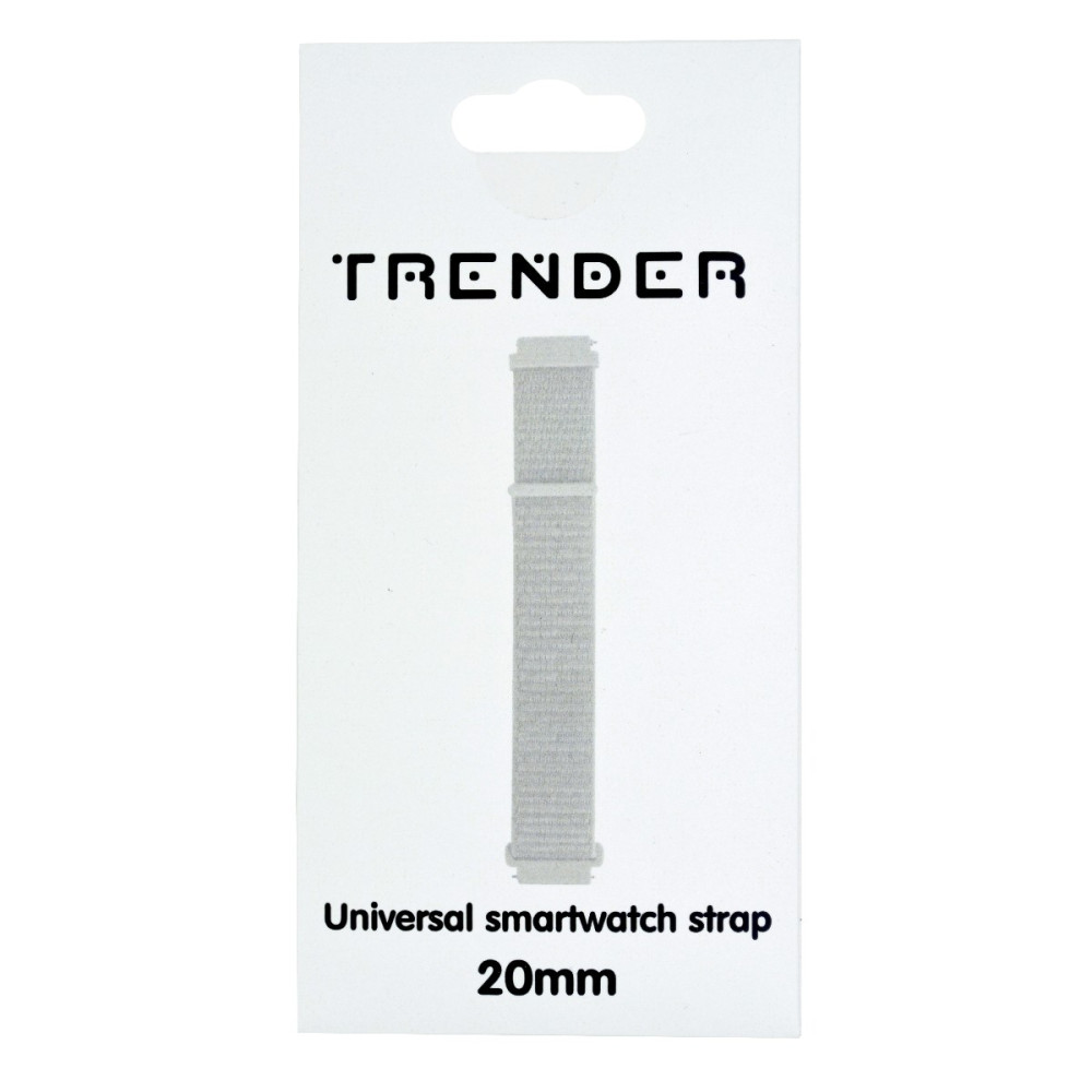 36211 Ανταλλακτικό Λουράκι Trender TR-NY20WH Nylon 20mm Λευκό - Image 1