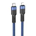Καλώδιο Σύνδεσης Hoco U110 USB-C σε Lightning Braided PD20W 3A Υψηλής Αντοχής Braided Μπλε 1.2m - Image 3