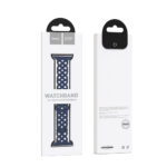 Watchband Hoco WA09 Flexible Rhombus Hollow 42/44/45/49mm για Apple Watch 1/2/3/4/5/6/7/8/SE/Ultra Dark Blue Silicon Band - Image 2