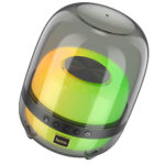 Φορητό Ηχείο Wireless Hoco BS58 Crystal BT 5.1 1800mAh 10W με USB & Micro SD 360° LED Φωτισμό Μαύρο - Image 4