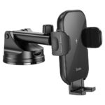 Βάση Στήριξης Αυτοκινήτου Hoco HW5 Journey Μαύρο με Wireless Fast Charger έως 15W και Επεκτεινόμενο Βραχίονα Μαύρη 4.5"-7" - Image 4