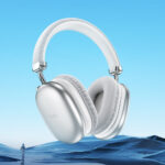 Wireless Ακουστικά Stereo Hoco W35 Max Joy V5.3 800mAh με υποδοχή Micro SD και AUX Ασημί - Image 4