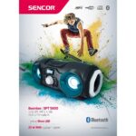 ΡαδιοCD Boombox Sencor SPT 5800 25W με Bluetooth v5.0 CD USB 3.5mm LCD Οθόνη και Λειτουργία Disco LED Μαύρο - Image 2