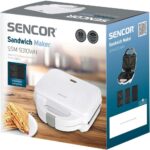 Τοστιέρα με 3 Αποσπώμενες Πλάκες Sencor SSM 9310WH Λευκή - Image 2
