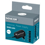 Universal Φορτιστής Sencor SPS 10 1000mAh  με Αποσπόμενα Βύσματα MicroUSB, 5.5 x 1.5, 5.5 x 2.5, 3.5 x 1.35, 5.0 x 2.1, 2.5mm, 3.5mm