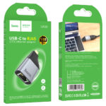 Αντάπτορας  Hoco UA35 USB-C σε RJ45 OTG 100Mbps Γκρι - Image 2