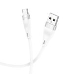 Καλώδιο σύνδεσης Hoco. DU45 Sturdy USB-A σε USB-C 3.0A για Γρήγορη Φόρτιση και Μεταφορά Δεδομένων Λευκό 1m