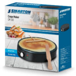 Κρεπιέρα Smarton CM 300 1200W με Ρυθμιζόμενη Θερμοκρασία Αντικολλητική Επιφάνεια 30cm και Ξύλινα Βοηθητικά Εργαλεία Μαύρη - Image 2