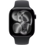 Apple Watch Series 11 (2025) Aluminum 46mm GPS NFC IP6X  Aluminum Case Jet Black με Sport Band Black - Image 2