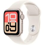 Apple Watch SE 3 (2025) Aluminum 40mm GPS NFC 5 ATM Aluminum Case Starlight με Sport Band Starlight