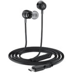 Hands Free Silicon Acefast L8 Earphones Stereo USB-C με Μικρόφωνο 1.2m Μαύρα Συμβατά με Όλες τις Συσκευές USB-C