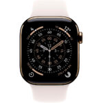 Apple Watch Series 11 5G (2025) Aluminum 42mm GPS eSIM NFC IP6X Aluminum Case Gold με Light Blush Sport Band - Image 2