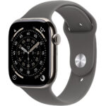 Apple Watch Series 11 5G (2025) Aluminum 46mm GPS eSIM NFC IP6X Aluminum Case Natural με Stone Grey Sport Band