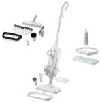 Σκούπα Stick Ατμού 2 σε 1 Sencor SSC 6010WH 1500W με Αποσπώμενο Καθαριστή Ατμού για Όλες τις Επιφάνειες με 3 Επίπεδα Ατμού Καλώδιο 5m Λευκή
