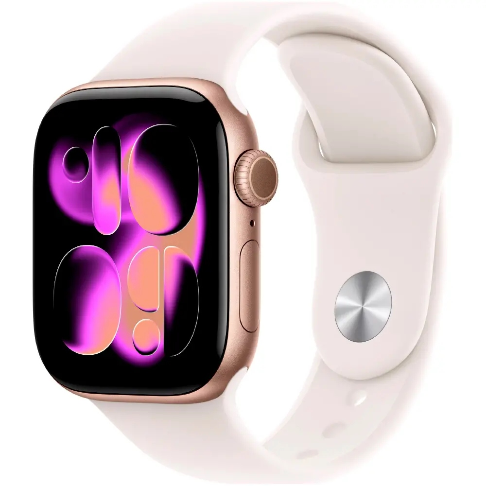 51998 Apple Watch Series 11 (2025) Aluminum 46mm GPS NFC IP6X Aluminum Case Rose Gold με Sport Band Light Blush - Image 1