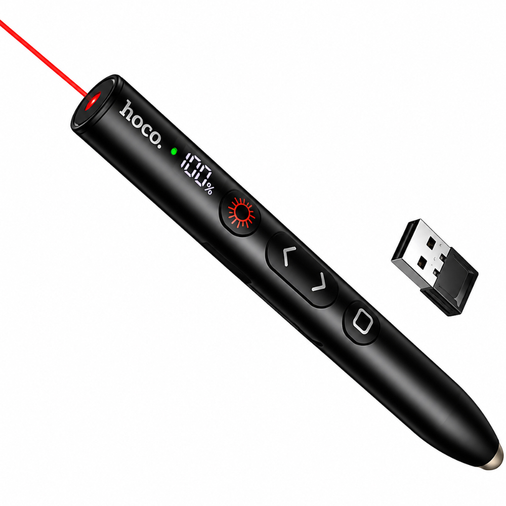 52306 Hoco GM203 Touch Smart Active Pen 2.4GHz 180mAh Ιδανικό για Έλεγχο Παρουσιάσεων και Laser Pointer Μαύρο - Image 1
