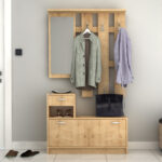 Έπιπλο εισόδου Raynold Megapap χρώμα φυσικό οξιάς 100x30x180εκ. - Image 2