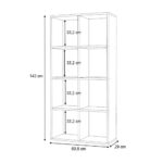 Βιβλιοθήκη Anser Megapap χρώμα γκρι σκυροδέματος 69,8x29x142εκ. - Image 3