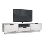 Έπιπλο τηλεόρασης Mensa Megapap χρώμα λευκό 180x35x43cm. - Image 2