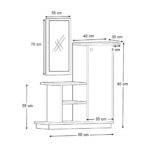Έπιπλο εισόδου Cute Megapap χρώμα καρυδί 90x35x95εκ. - Image 3