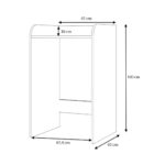 Έπιπλο πλυντηρίου Toren Megapap χρώμα καρυδί 65x60x100εκ. - Image 5