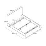 Κρεβάτι Troy Megapap χρώμα καρυδί 150x200εκ. - Image 6