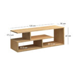 Έπιπλο τηλεόρασης Forever Megapap χρώμα φυσικό οξιάς 120x30x40cm. - Image 2