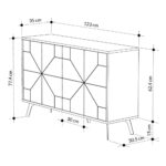 Μπουφές Dune Megapap χρώμα ανοιχτή μόκα 123x35x77,4εκ. - Image 5