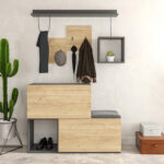 Έπιπλο εισόδου - παπουτσοθήκη Holdon Megapap sapphire oak/ανθρακί 120x36,5x87,5εκ. - Image 2
