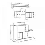 Έπιπλο εισόδου - παπουτσοθήκη Holdon Megapap sapphire oak/ανθρακί 120x36,5x87,5εκ. - Image 6