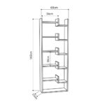 Βιβλιοθήκη Oppa Megapap χρώμα λευκό 60x22x162εκ. - Image 2