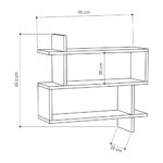 Ραφιέρα τοίχου Paralel Megapap χρώμα sapphire oak 70x22x65εκ. - Image 3
