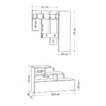 Έπιπλο εισόδου Vesty Megapap χρώμα ανοιχτό καρυδί 100x30x61εκ. - Image 5