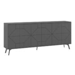 Μπουφές Dune Megapap χρώμα ανθρακί 184x35x77,4εκ. - Image 4