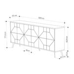 Μπουφές Dune Megapap χρώμα ανθρακί 184x35x77,4εκ. - Image 5