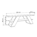 Έπιπλο τηλεόρασης Farfalla Megapap χρώμα ανθρακί 120x33,5x40εκ. - Image 3