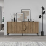 Μπουφές Gora Megapap χρώμα ανοιχτό καρυδί 180x35,6x82εκ. - Image 2