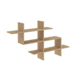 Ραφιέρα τοίχου Halic Megapap χρώμα sapphire oak 150x22x82εκ. - Image 3