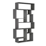 Βιβλιοθήκη Karmato Megapap χρώμα ανθρακί 96x25,5x168,5εκ. - Image 4