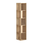 Βιβλιοθήκη γωνιακή Piano Megapap χρώμα sapphire oak 31,4x31,4x158,9εκ. - Image 4