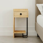 Κομοδίνο Sirius Megapap αριστερό χρώμα sapphire oak 32x30x61εκ. - Image 2