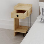 Κομοδίνο Sirius Megapap αριστερό χρώμα sapphire oak 32x30x61εκ. - Image 3