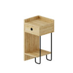 Κομοδίνο Sirius Megapap αριστερό χρώμα sapphire oak 32x30x61εκ. - Image 5