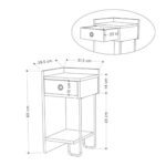 Κομοδίνο Sirius Megapap αριστερό χρώμα λευκό 32x30x61εκ. - Image 6