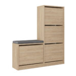 Παπουτσοθήκη Dude Megapap χρώμα sapphire oak 104,8x26x118,5εκ. - Image 4