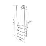 Έπιπλο εισόδου Archy Megapap χρώμα sapphire oak 53x31,7x180εκ. - Image 6